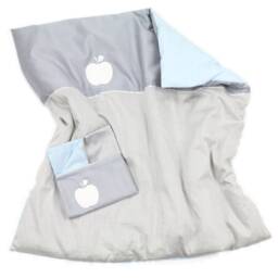 3D Apple Stroller Bedding Set 80x80, Gray