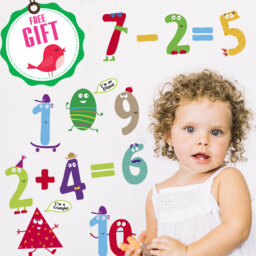 Numbers Wall Decals Shapes Preschool Classroom Decorations, Peel&stick Numbers Primary Decorations Kindergarten - thumbnail 1