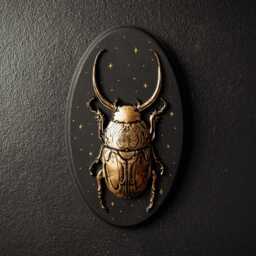 The Gilded Beetle Wall Plaque/Gothic Insect Decor Dark Academia Art Gold Or Silver Gallery Hanging Witchy Entomology Gift - thumbnail 3