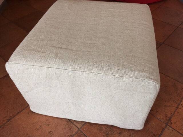 Square Pouf Cover Pure Linen Foot Stool Case Linen Floor Ottoman Slipcover Eco-Friendly Furniture For Home Rustic Style - image 1