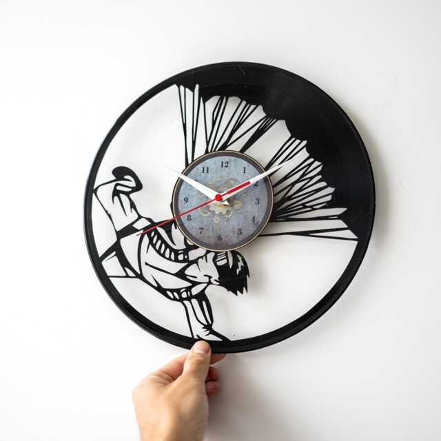 Skydiving Vinyl Record Wall Clock Extreme Sports Decor - image 1