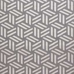 Luna Grey & White Geometric Outdoor Rug - Recycled Plastic Garden Patio Mat - thumbnail 4