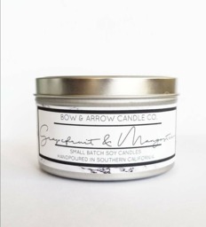 8 Oz Natural Soy Candle Grapefruit & Mangosteen Scented - Tin Fruity Candle- Gift