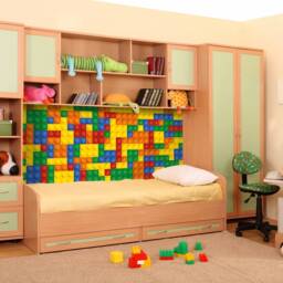 Bricks Border On Wall - Building Blocks Wall Decal Nursery Stickers Kids Skubrickinf - thumbnail 3