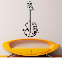 Guitar Wall Decal Vinyl Sticker Musical Instrument Home Interior Removable Bedroom Decor - 6Gtr - thumbnail 1