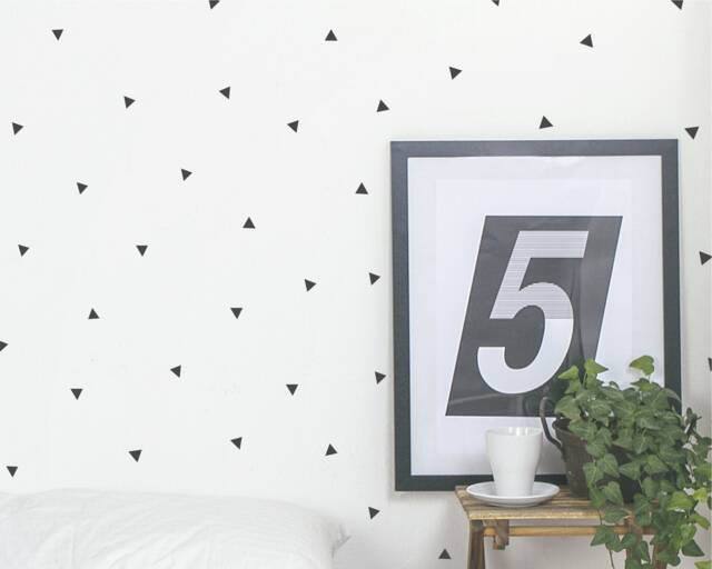 Mini Confetti Triangles - Vinyl Wall Decals 3cm - 1.2 Inch Modern Stickers Sets Of 256 Baby Boys Girls Nursery Kids Teens Room D??cor - image 1