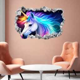 Unicorn Wall Decal Sticker Mural Poster Print Art Kids Girls Bedroom Nursery Decor Ks13 - thumbnail 2