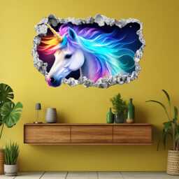 Unicorn Wall Decal Sticker Mural Poster Print Art Kids Girls Bedroom Nursery Decor Ks13 - thumbnail 3