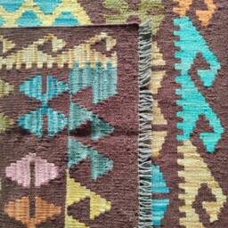 Kilim Rug Classic, Handmade Artisan Afghan Turkish Aztec Geometric Wool 142x104 cm - thumbnail 3
