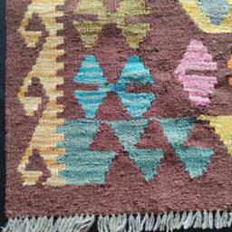 Kilim Rug Classic, Handmade Artisan Afghan Turkish Aztec Geometric Wool 142x104 cm - thumbnail 4