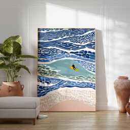 Surfing Poster, Beach Wall Art, Surf Print, Ocean Wave Coastal Decor, Summer Surfer Room Gift Art - thumbnail 4