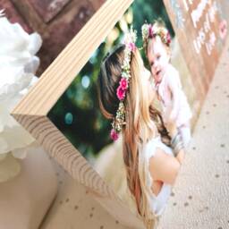 Personalised Mum Gift, Mummy Mothers Day Gift From Daughter, Photo Frame, Block, On Wood, Custom - thumbnail 3