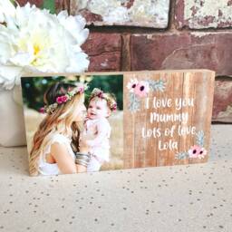 Personalised Mum Gift, Mummy Mothers Day Gift From Daughter, Photo Frame, Block, On Wood, Custom - thumbnail 2