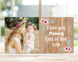 Personalised Mum Gift, Mummy Mothers Day Gift From Daughter, Photo Frame, Block, On Wood, Custom - thumbnail 1