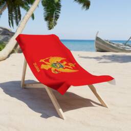 Montenegro Beach Towel, Montenegro Flag Tovel, Of Montenegro, Beach Country - thumbnail 4