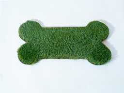 Dog Bone Grass Feeding Mat - Washable, Indoor/Outdoor - 26x15 - thumbnail 1