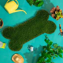 Dog Bone Grass Feeding Mat - Washable, Indoor/Outdoor - 26x15 - thumbnail 2