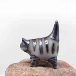 Handmade Ceramic Cat Figurine Small Kitten Sculpture, Table Decoration - Made To Order - thumbnail 2