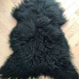 stunning Large Emerald Green Icelandic Sheepskin Rug, Throw, Chair Cover, Green, Luxury Wool, Premium Fleece, Interiors, Home Decor. Double - thumbnail 3