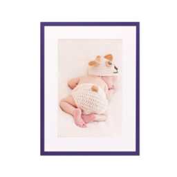 Purple Thin Photo Frame Print A4 A5 A6 A3 A2 & Matt/Mount White - Frames Made To Order UK - Certificate