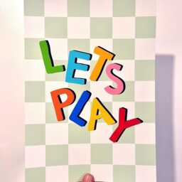 Let's Play Art Print - Colorful Kids Room Decor - thumbnail 3