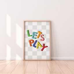 Let's Play Art Print - Colorful Kids Room Decor - thumbnail 2