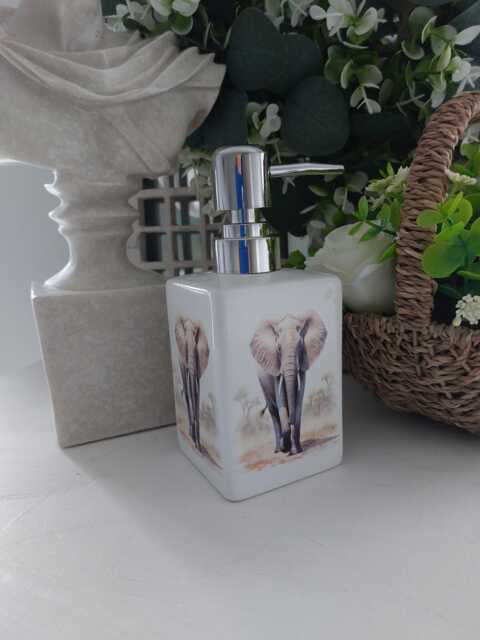 Beautiful Elephant Ceramic Soap Dispenser - image 1