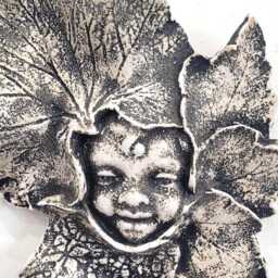 Baby Face Green Man With Ornate Leaves Wall Plaque - thumbnail 4