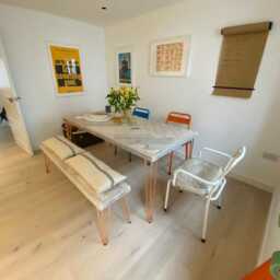 Set Of Bespoke Rustic Proven??al Stripe Grainsack Bench Cushions - thumbnail 4