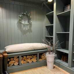 Set Of Bespoke Rustic Proven??al Stripe Grainsack Bench Cushions - thumbnail 2