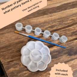 Pottery Set - Paint Your Own Pottery Choose Paint Brush Included -Home Decor Vase Flower Decor Simplicity - thumbnail 2