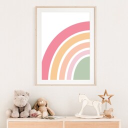 Pastel Rainbow Print, Girls Nursery Bedroom Kids Wall Art, Playroom Prints, Decor - thumbnail 2