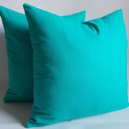 Turquoise Cotton Canvas Pillow Cover Set 20x20 Decorative Throw - thumbnail 2