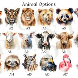 Personalised Animal Family Print Framed, Sign, Name Gift, Personalities, Gifts, Favorite Animal, New Home - thumbnail 2