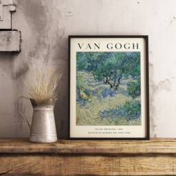 Van Gogh Exhibition Poster, Olive Orchard, Art Print, Wall Decor, Floral Garden Art, Gift Idea, A1/A2/A3/A4 - thumbnail 2
