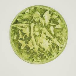 Flower Fairy Wall Art, Plaque, Fairy/Sprite/Fae Of The Forest Hanging, Fairy, Round Woodland Plaque - thumbnail 1