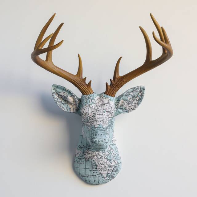 Faux Taxidermy Deer Head Fabric Wall Mount - Decor Atlas Fad6500 - image 1