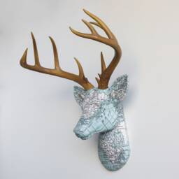 Faux Taxidermy Deer Head Fabric Wall Mount - Decor Atlas Fad6500 - thumbnail 2