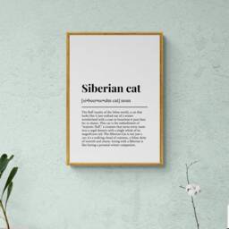 Siberian Cat Funny Definition Wall Art Print - thumbnail 3