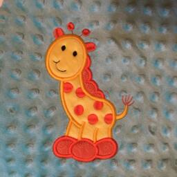 Personalized Baby Blanket-Jungle-Lion-Elephant-Giraffe-Blanket-Minky Blanket - Custom Blanket-Children's Gift-Baby Shower Gift - thumbnail 3