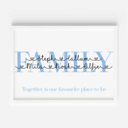 Family Name Print, Personalised Print, Gift For Mum, Mum Birthday Print, Family Print, Mother's Day Print, Christmas - thumbnail 3