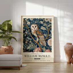 William Morris Print, Exhibition Poster, Kew Gardens London Vintage Wall Art, Owl Art - thumbnail 2