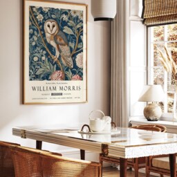 William Morris Print, Exhibition Poster, Kew Gardens London Vintage Wall Art, Owl Art - thumbnail 3