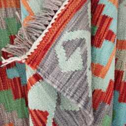 Classic Runner Rug, Handmade Artisan Afghan Turkish Scandinavian Navajo Bohemian Wool Flatweave Multicolour Kilim Rug 196x70 cm - thumbnail 4