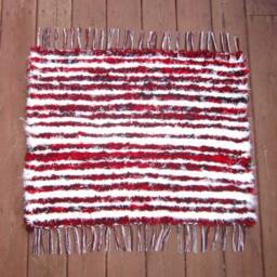 Handwoven - What Is Black & White Red All Over 25x32 - thumbnail 3