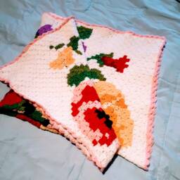 Handmade Crochet Pansy Blanket - thumbnail 3