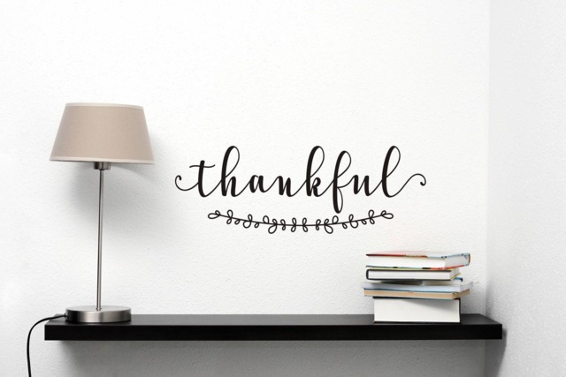 Thankful Wall Decals, Thankful Wall Quote, Thanksgiving Decals, Vinyl Sticker, Decal, Fall Quote - image 1