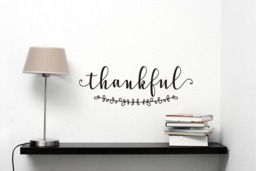 Thankful Wall Decals, Thankful Wall Quote, Thanksgiving Decals, Vinyl Sticker, Decal, Fall Quote - thumbnail 1