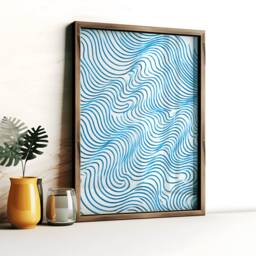Swimming Print Set - 3 Posters - Gift For Swimmer Abstract Swim Art Pool Wall Artwork Minimalist Definition Prints Blue - thumbnail 3
