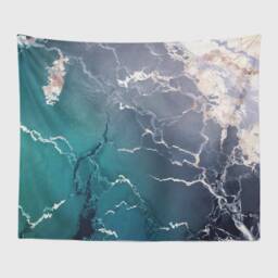 Abstract Art Tapestry, Blue & Gold Wall Tapestry, Wall Decor, Digital Tapestry, Nature Photography, Abstract Hanging, Abstract - thumbnail 3